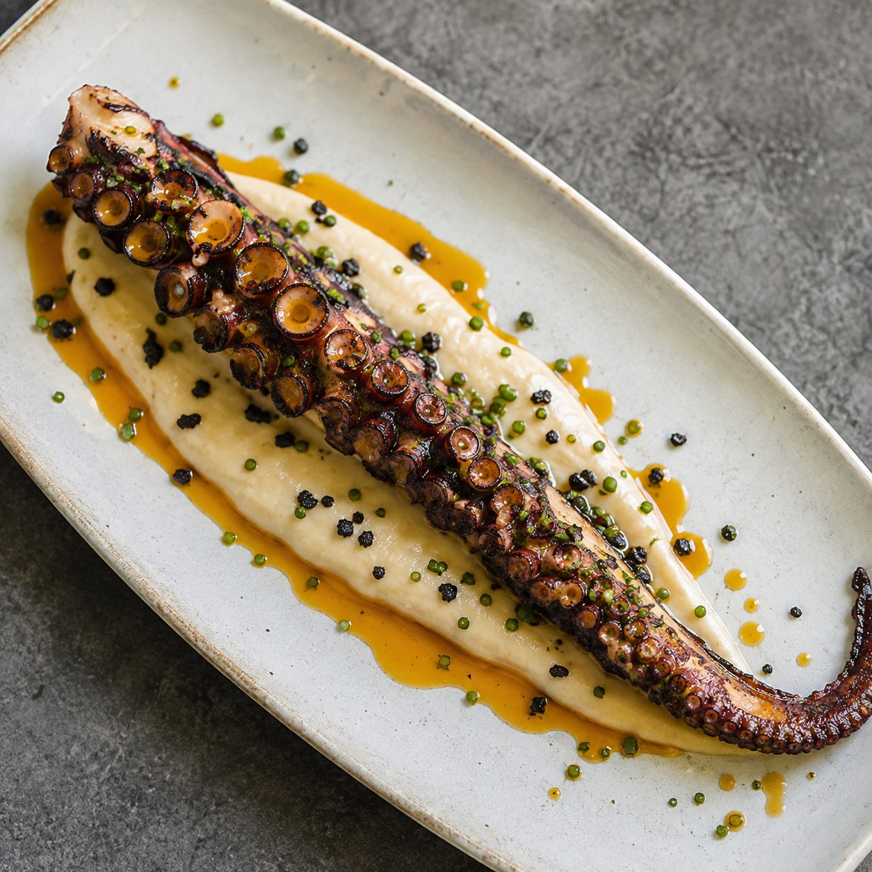 Chargrilled octopus, Dining Door