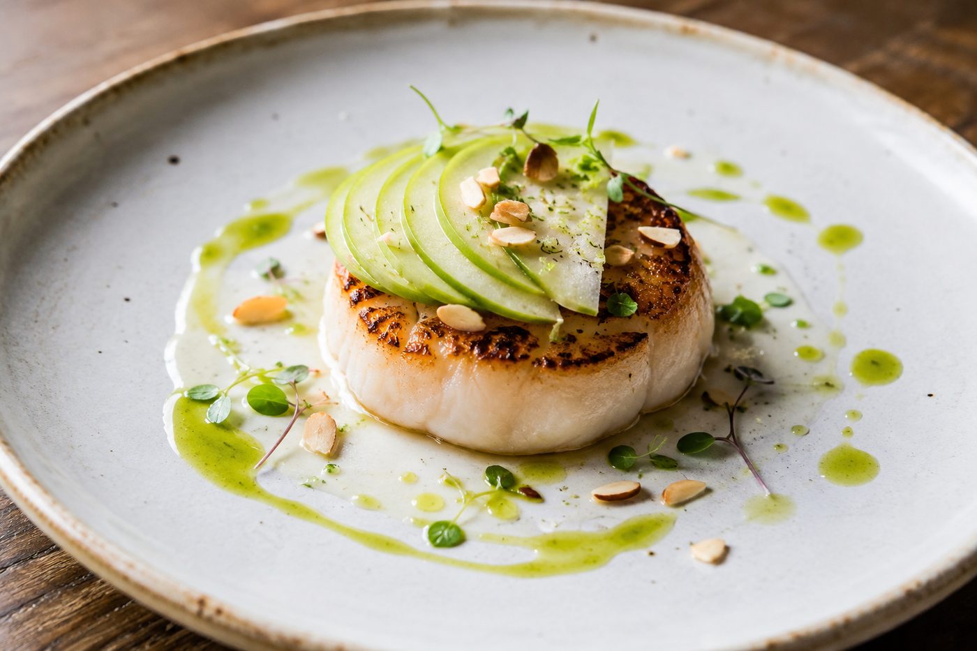 Scallops, Atlántico menu